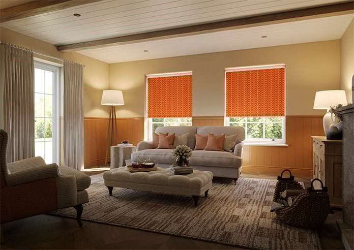 Orla Kiely Linear Stem, Persimmon - Twist&Fit Roller Blind - Image 7